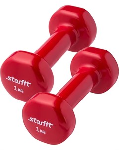 Гантель Core DB 101 виниловая 1 кг пара красный Starfit