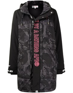 Пуховик с капюшоном и логотипом Aape by *a bathing ape®