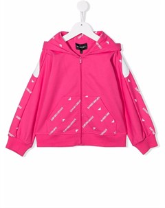 Худи на молнии с логотипом Emporio armani kids