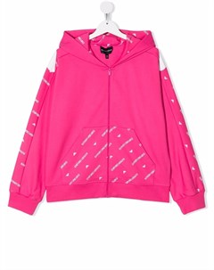 Худи на молнии с логотипом Emporio armani kids