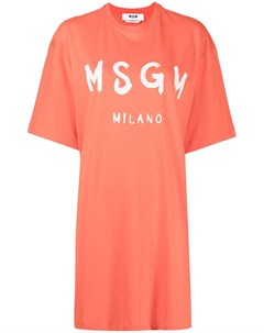 Платье футболка с логотипом Msgm