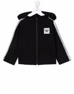 Худи на молнии с логотипом Emporio armani kids