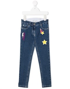 Джинсы скинни в технике пэчворк Stella mccartney kids