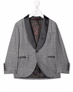 Однобортный пиджак в клетку Brunello cucinelli kids