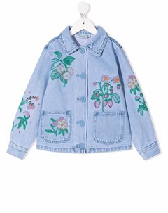 Джинсовая куртка с вышивкой Stella mccartney kids