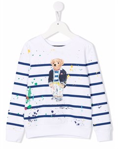 Толстовка Polo Bear с эффектом разбрызганной краски Ralph lauren kids