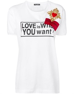 Футболка Love is What You Want Dolce&gabbana