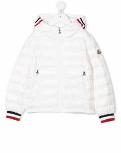 Пуховик с нашивкой логотипом Moncler enfant