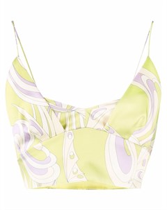 Укороченный топ с принтом Farfalle Emilio pucci