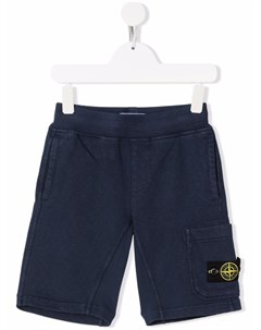 Спортивные шорты с нашивкой логотипом Stone island junior