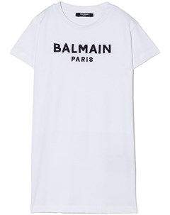 Платье футболка с логотипом Balmain kids