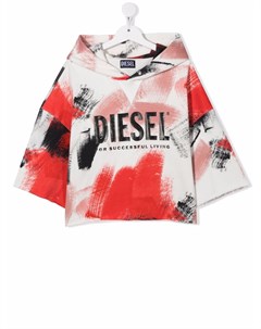 Укороченное худи с логотипом Diesel kids