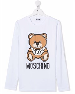 Футболка с длинными рукавами и принтом Teddy Bear Moschino kids