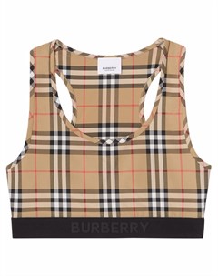 Спортивный бюстгальтер в клетку Vintage Check Burberry