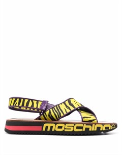 Сандалии с тигровым принтом Moschino