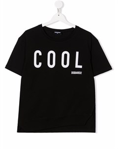 Футболка с логотипом и принтом Cool Dsquared2 kids