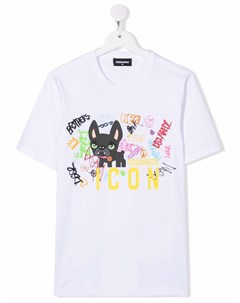 Футболка с принтом граффити Dsquared2 kids