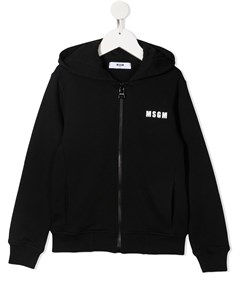 Худи на молнии с логотипом Msgm kids