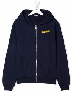 Худи на молнии с логотипом Dsquared2 kids