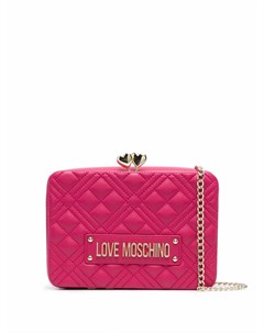 Стеганый клатч с логотипом Love moschino