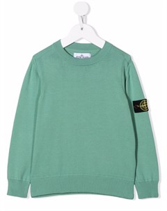 Толстовка с нашивкой логотипом Stone island junior