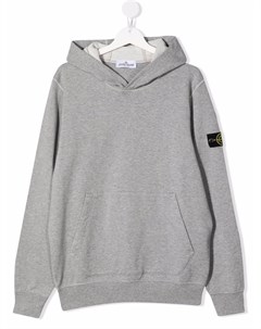 Худи с нашивкой логотипом Stone island junior