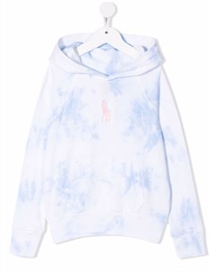 Худи с вышитым логотипом и принтом тай дай Ralph lauren kids