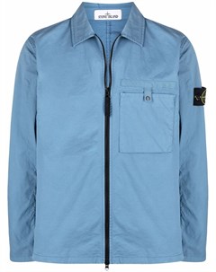 Куртка на молнии с нашивкой логотипом Stone island