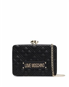 Стеганый клатч с логотипом Love moschino