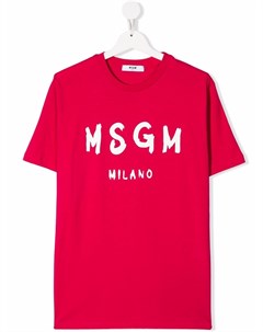 Футболка с логотипом Msgm kids