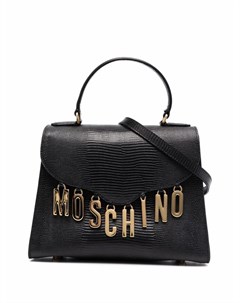 Сумка тоут с тиснением под кожу ящерицы Moschino