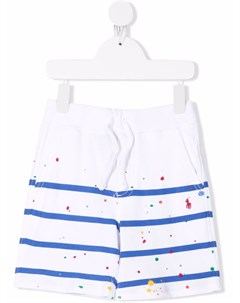 Полосатые шорты с эффектом разбрызганной краски Ralph lauren kids