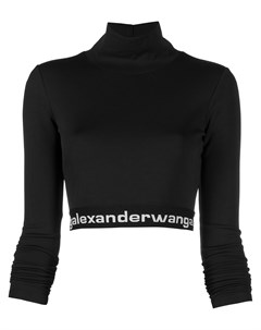 Укороченный топ с логотипом Alexander wang