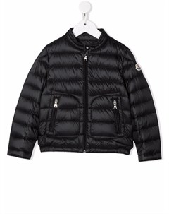 Пуховик с нашивкой логотипом Moncler enfant