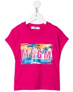 Футболка с логотипом Msgm kids