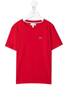 Футболка с вышитым логотипом Lacoste kids