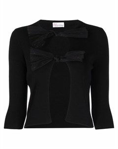 Кардиган в рубчик с бантом Red valentino