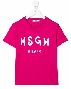 Футболка с логотипом Msgm kids