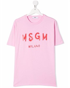 Футболка с логотипом Msgm kids