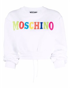 Укороченная толстовка с логотипом Moschino