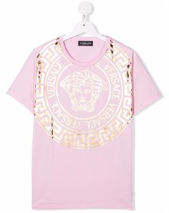 Футболка с декором Medusa Versace kids