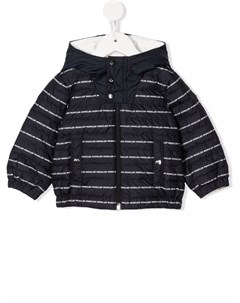 Стеганая куртка с капюшоном и логотипом Moncler enfant