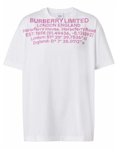 Футболка с принтом Location Burberry