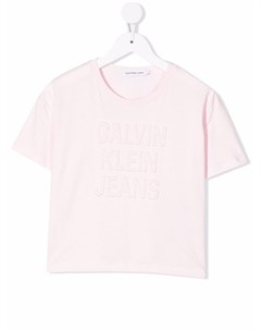 Футболка с тисненым логотипом Calvin klein kids