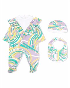 Комплект из пижамы шапки и нагрудника Emilio pucci junior