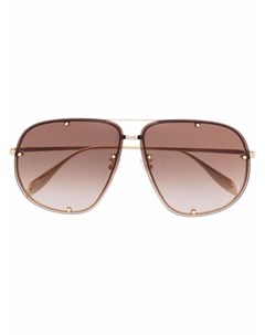 Солнцезащитные очки авиаторы с заклепками Alexander mcqueen eyewear