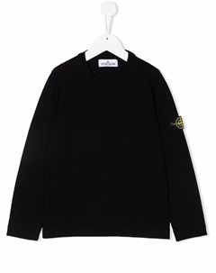 Толстовка с нашивкой логотипом Stone island junior