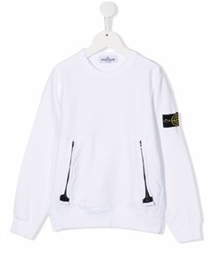 Толстовка с нашивкой логотипом Stone island junior