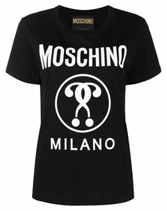 Футболка с принтом Double Question Mark Moschino