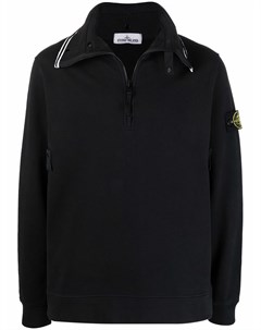 Флисовая толстовка с воротником на молнии Stone island